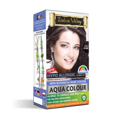 Vopsea de par aqua colour pentru scalp alergic, saten deschis